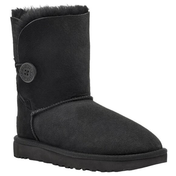 UGG Shoes - UGG Australia Women's Bailey Button II Black Sheepskin Boot Bootie Size 7